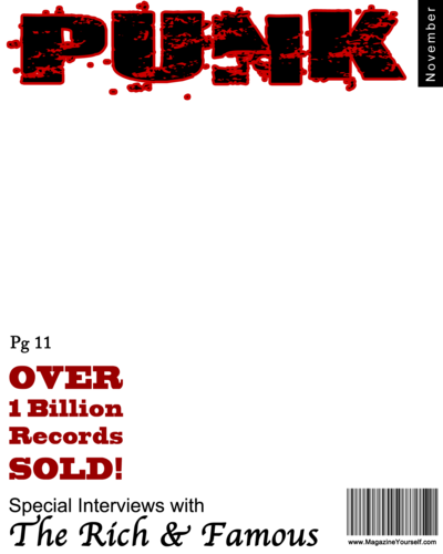 Create A Fake Punk Magazine Cover - Magazine Covers Png (400x500), Png Download