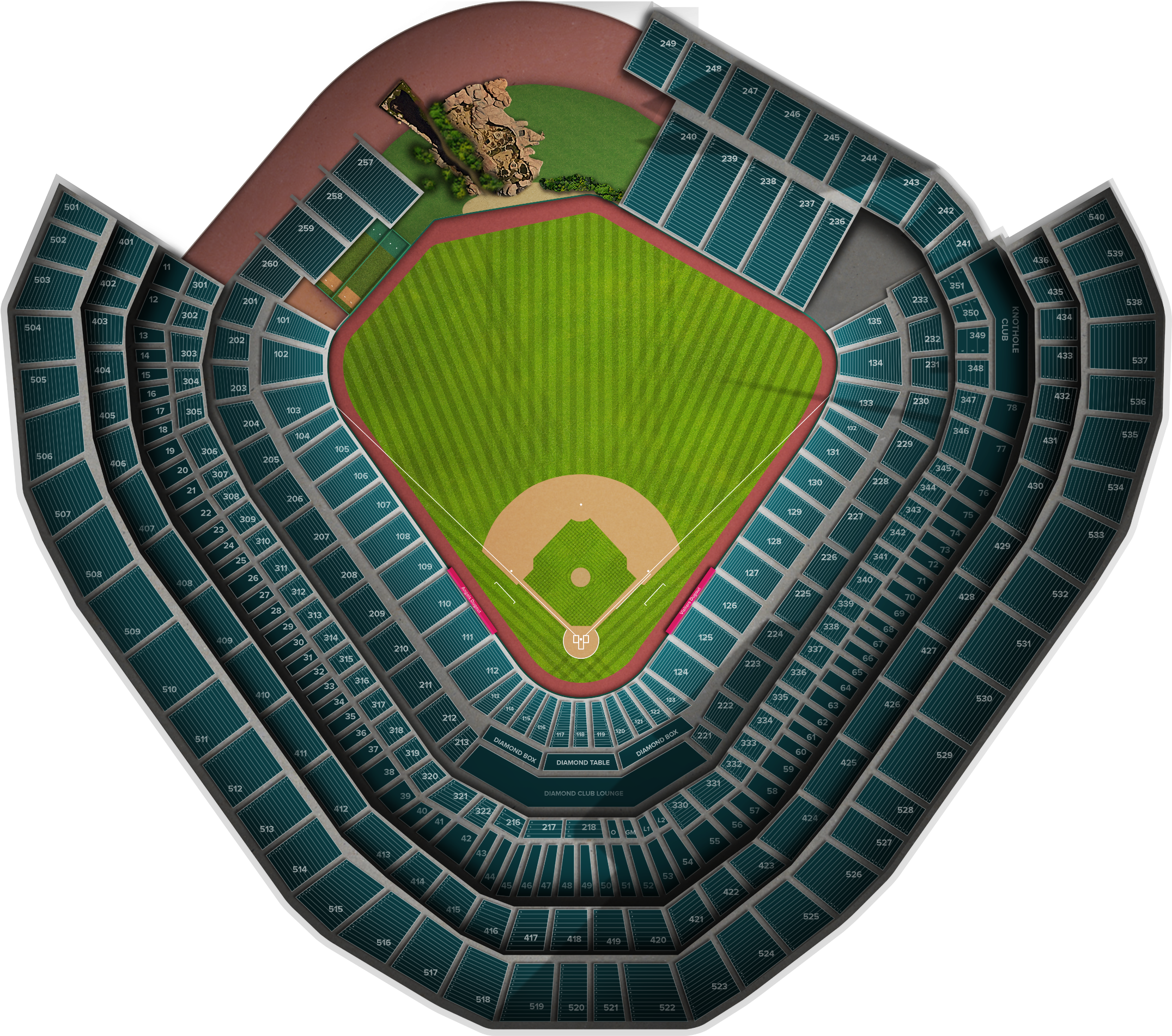 $44$67$93$113$143 - Angel Stadium (2560x1936), Png Download