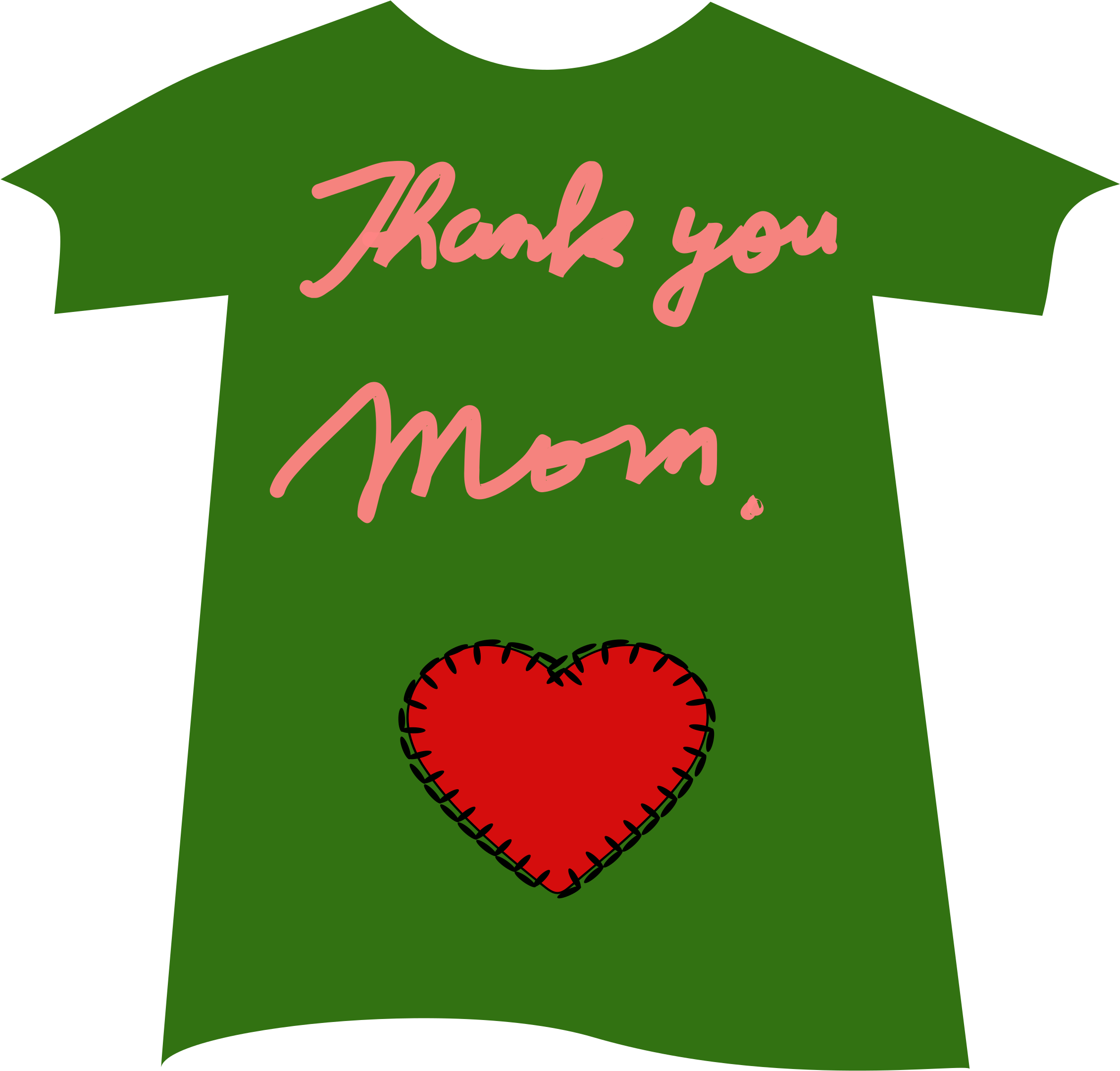 This Free Icons Png Design Of Tshirt Thankyou Mom (2400x2618), Png Download
