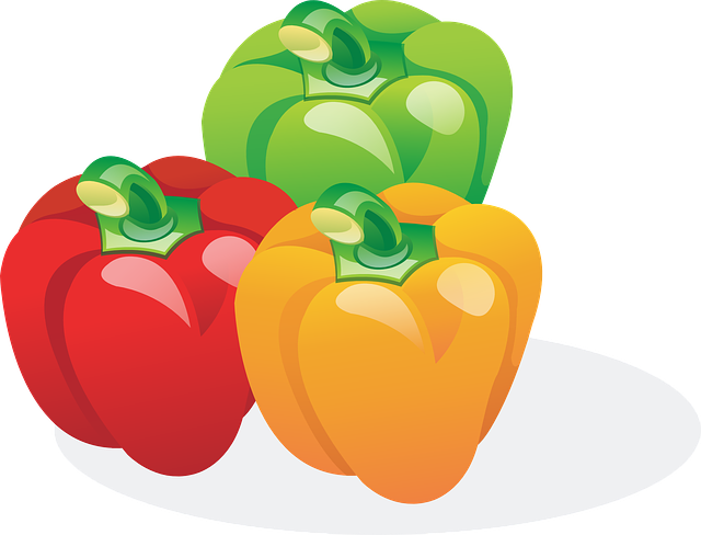 Vegetable Clipart Pepper - Peppers Clipart (640x488), Png Download