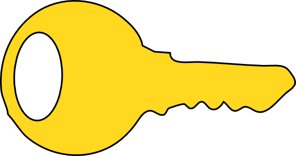 Key Clip Art - Large Key (600x317), Png Download