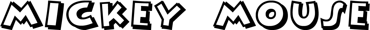 Home » Brands » Mickey Mouse - Font (1200x300), Png Download