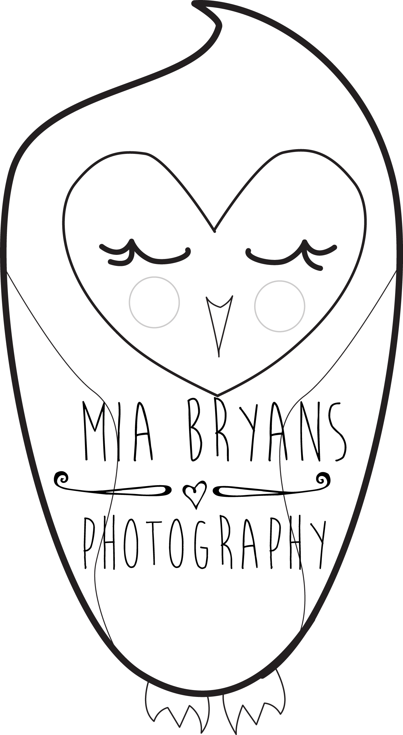 Mia Bryans Photography Logo Owl - Logo (1281x2336), Png Download