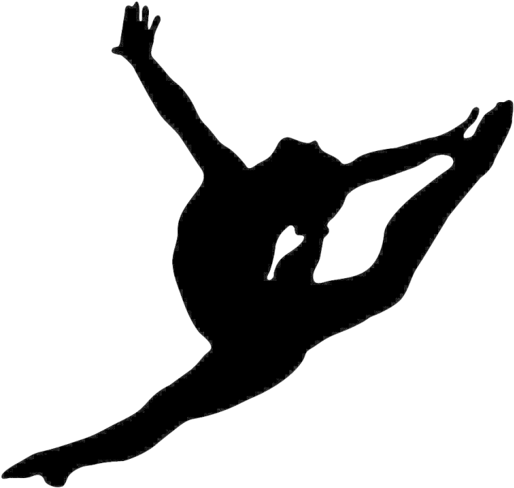 Artistic Split Clip Art - Gymnastics Silhouette (750x713), Png Download