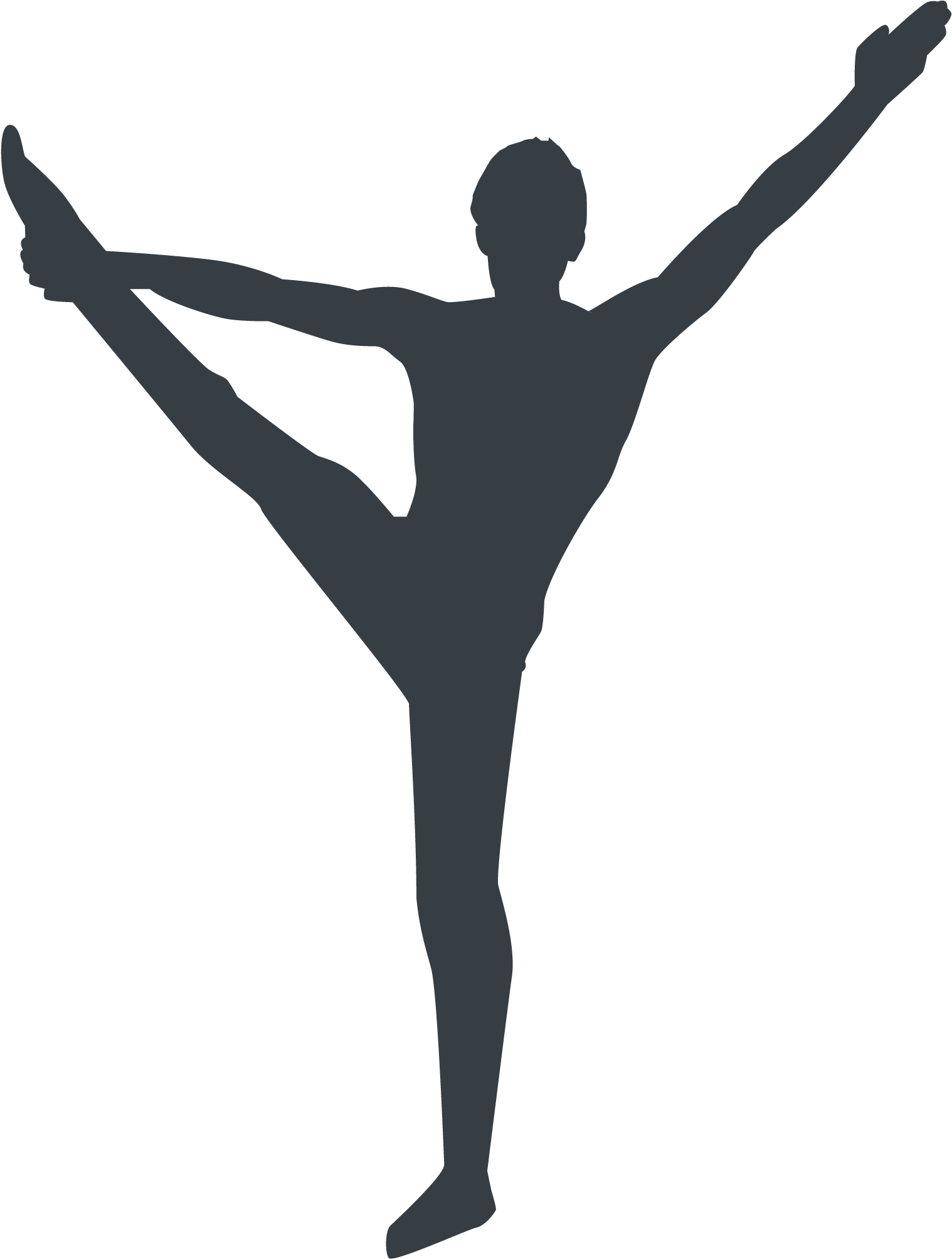 Athlete Silhouette - Gymnastics (2271x2021), Png Download