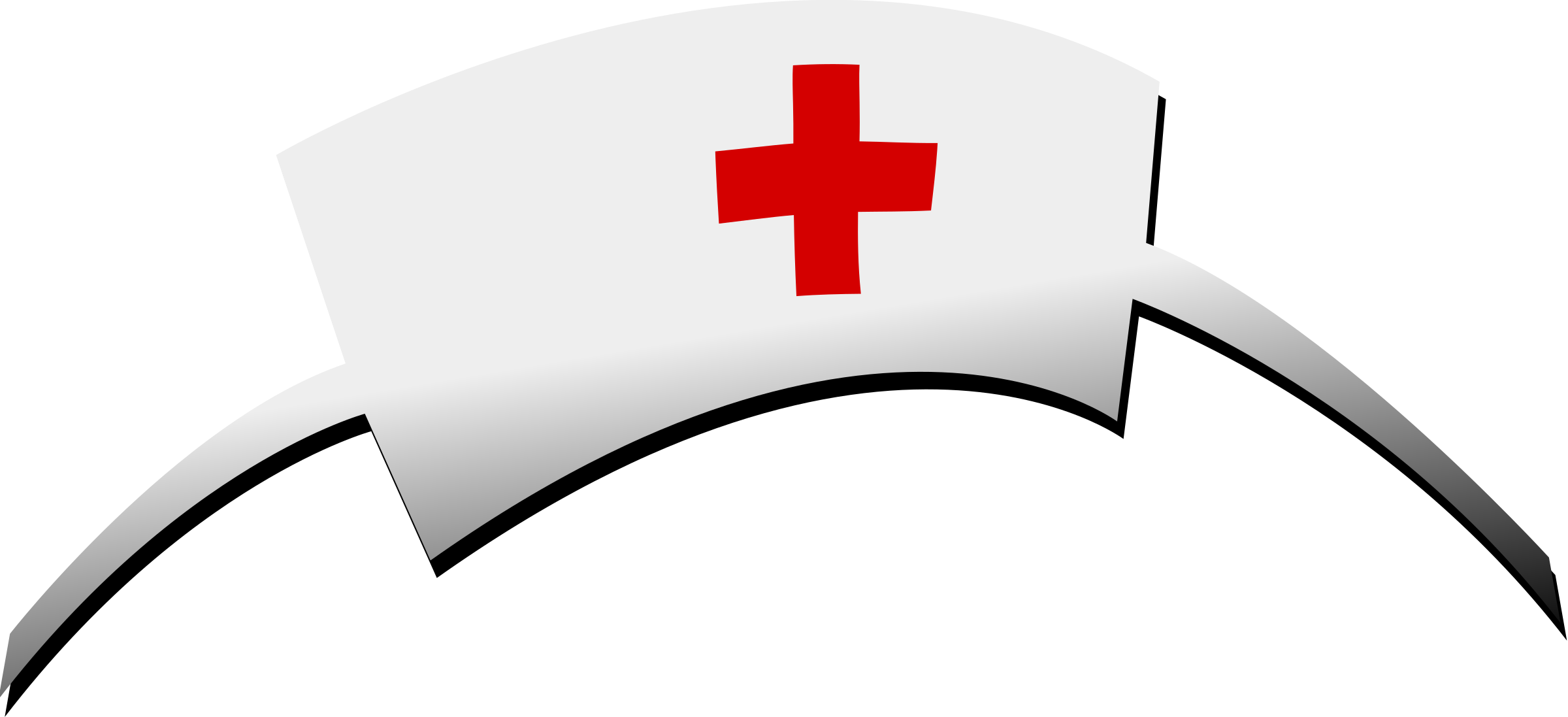 Nurse Hat Png Graphic Library Download - Nurse Hat Clipart Png (2400x1097), Png Download