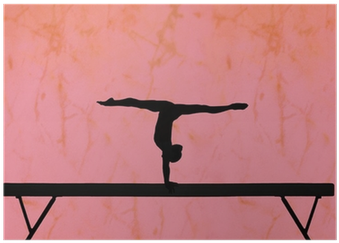 Gymnast Flip Silhouette (400x400), Png Download