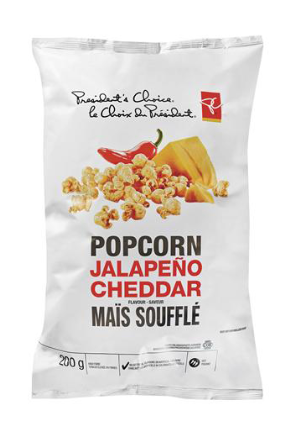 Pc Jalapeño Cheddar Flavour Popcorn - President's Choice Popcorn (420x420), Png Download
