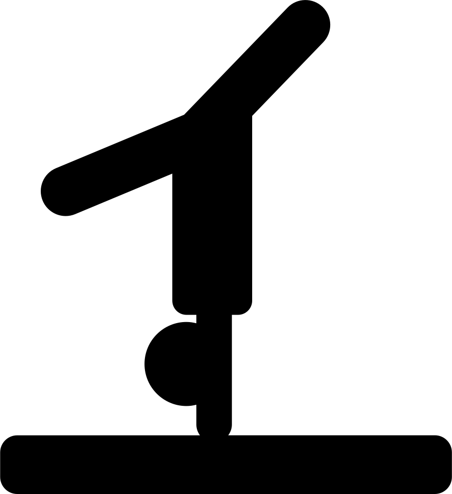 Gymnast Posture Silhouette - Sign (898x980), Png Download