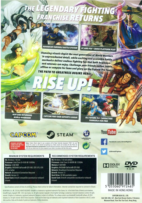 Pc Street Fighter V - Preorder: Street Fighter V Art Print Rashid 42 X 30 (800x800), Png Download