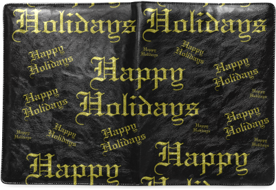 Golden Happy Holiday Text Custom Notebook B5 - Goldglücklicher Feiertagstext Bierdeckel (500x500), Png Download