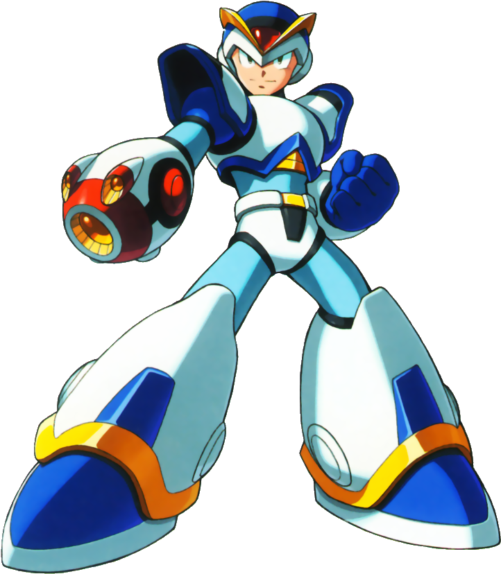 Mega Man X - Fully Upgraded Mega Man X (750x848), Png Download