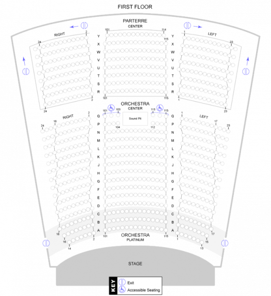 Lindenwood Theater 1st Floor Seating Chart - Lindenwood University Theater (549x600), Png Download
