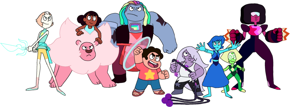 Pearl, Connie, Lion, Bismuth, Steven Universe, Amethyst, - Steven Universe Picture All Crystal Gems (1000x559), Png Download