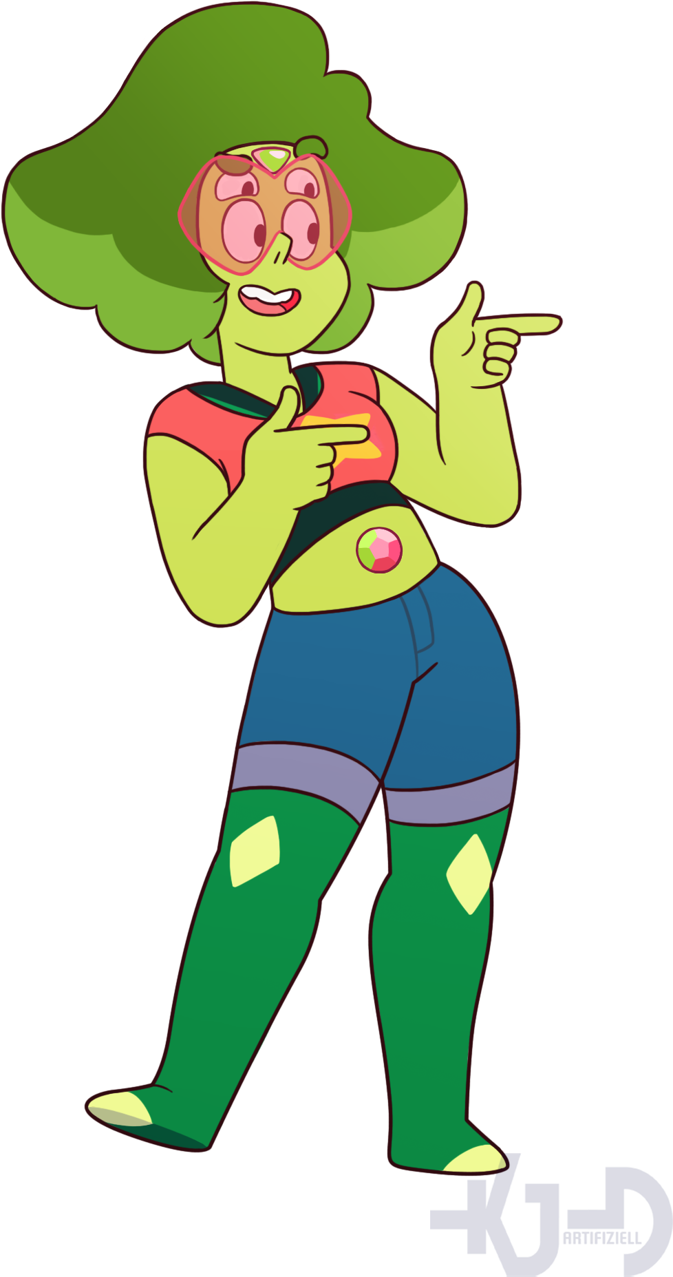 Kjd Steven Peridot = Melon Quartz I Couldn't Decide - Steven Universe Melon Quartz (1080x1920), Png Download