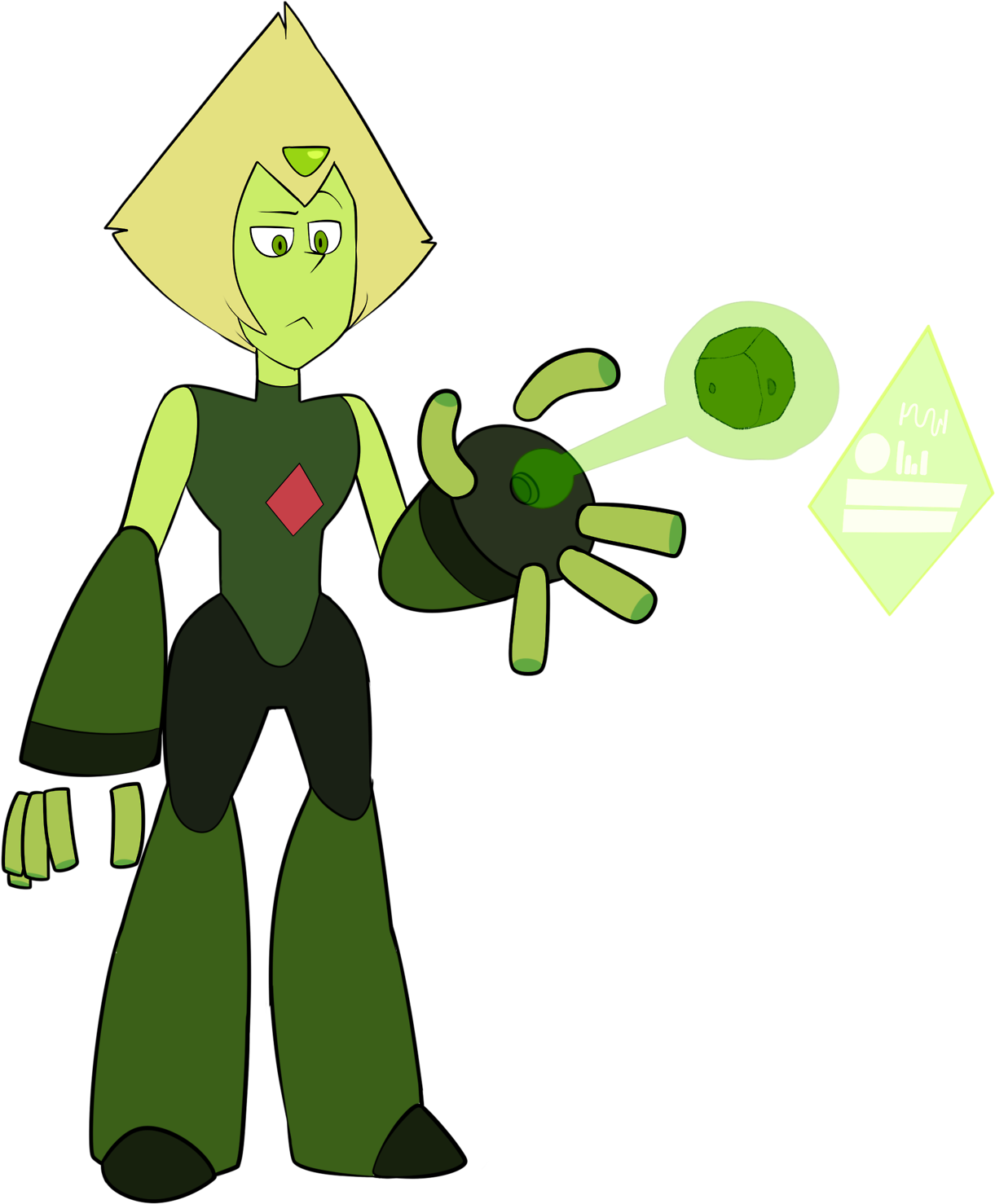 Peridot - Steven Universe Gemcrust Peridot (1280x1558), Png Download