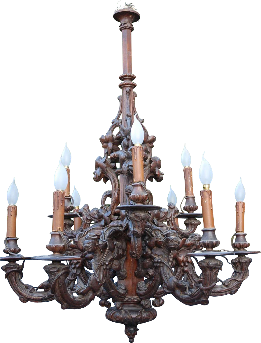Victorian Chandelier Png - Light Fixture (1244x1244), Png Download