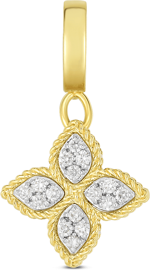 Princess, Princess Flower18k Gold & Diamond Princess - Locket (1600x1600), Png Download