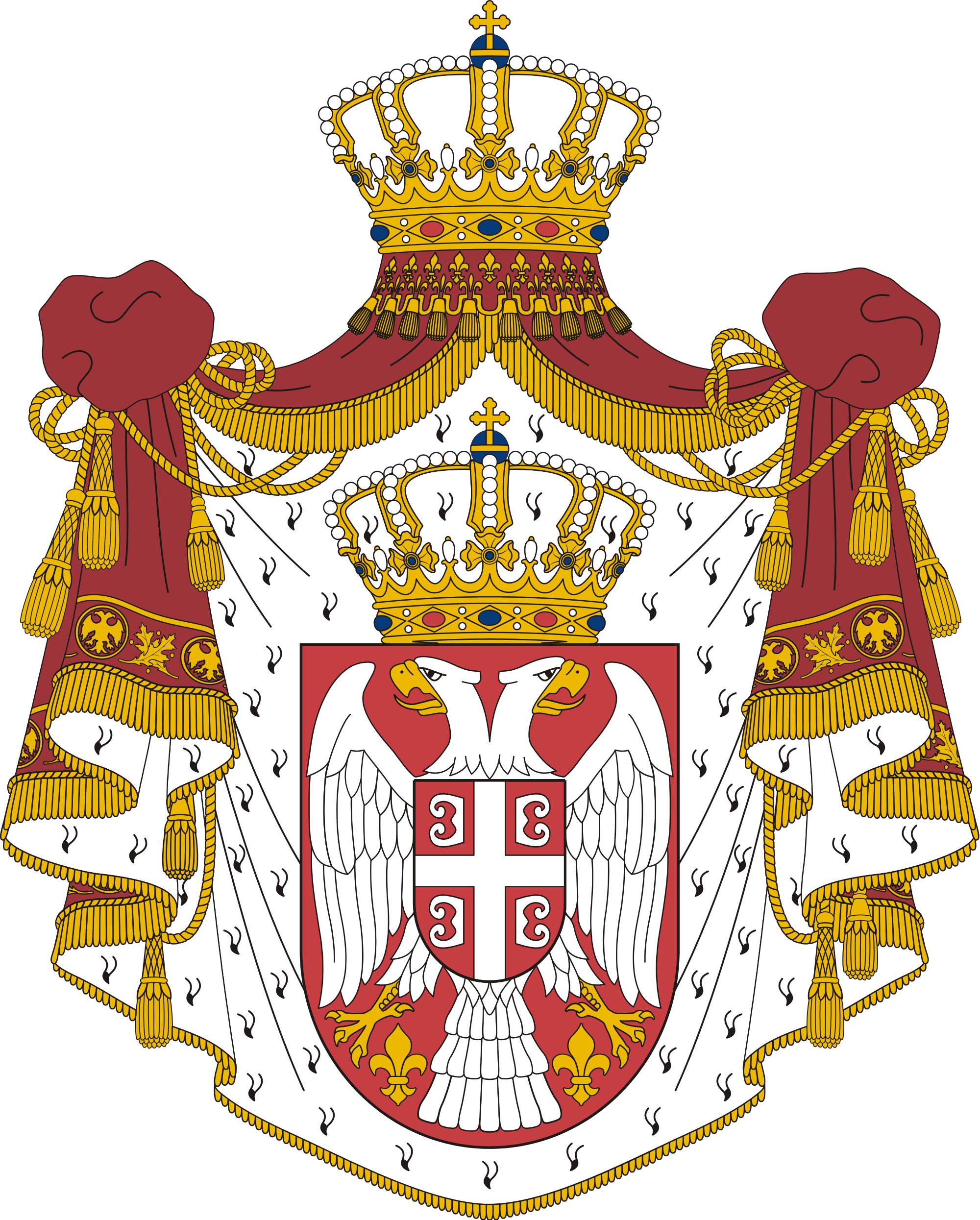 Coat Of Arms Of Serbia - Serbian Kingdom (2000x2490), Png Download