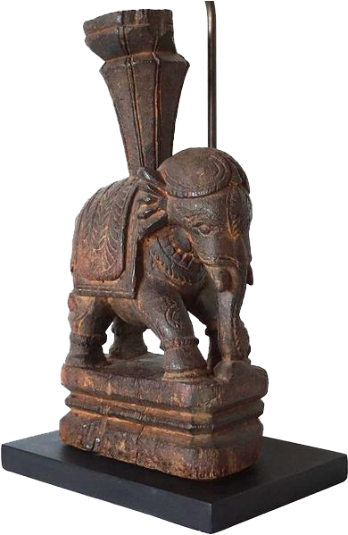 Antique Indian Hand Carved Rosewood Elephant Model - Indian Rosewood (598x598), Png Download