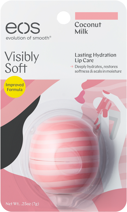 Coconut Milk - Evolutionofsmooth - Eos Visibly Soft Coconut Milk Lip Balm (741x741), Png Download