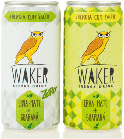 Garrafas De Waker - Waker Energy Drink Erva-mate + Guaraná (621x600), Png Download