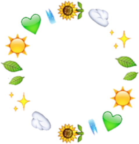 Moldura Emoji Tumblr Aesthetic Vaporwave Emojis - Emoji Circle Overlay (1024x1024), Png Download
