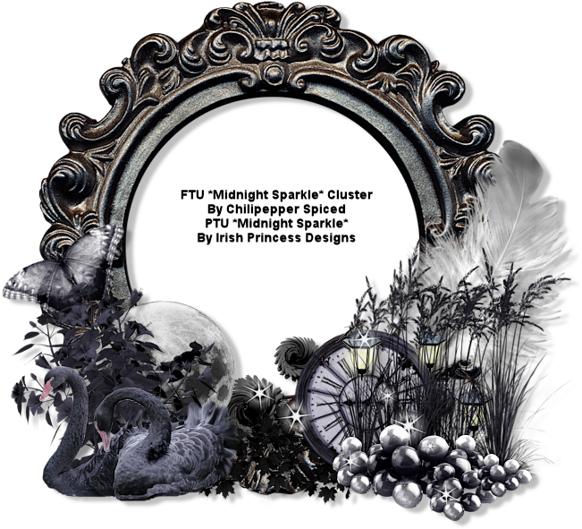 Ct Ftu *midnight Sparkle* Cluster Borders And Frames, - Halloween Cluster Frame Ftu (700x700), Png Download