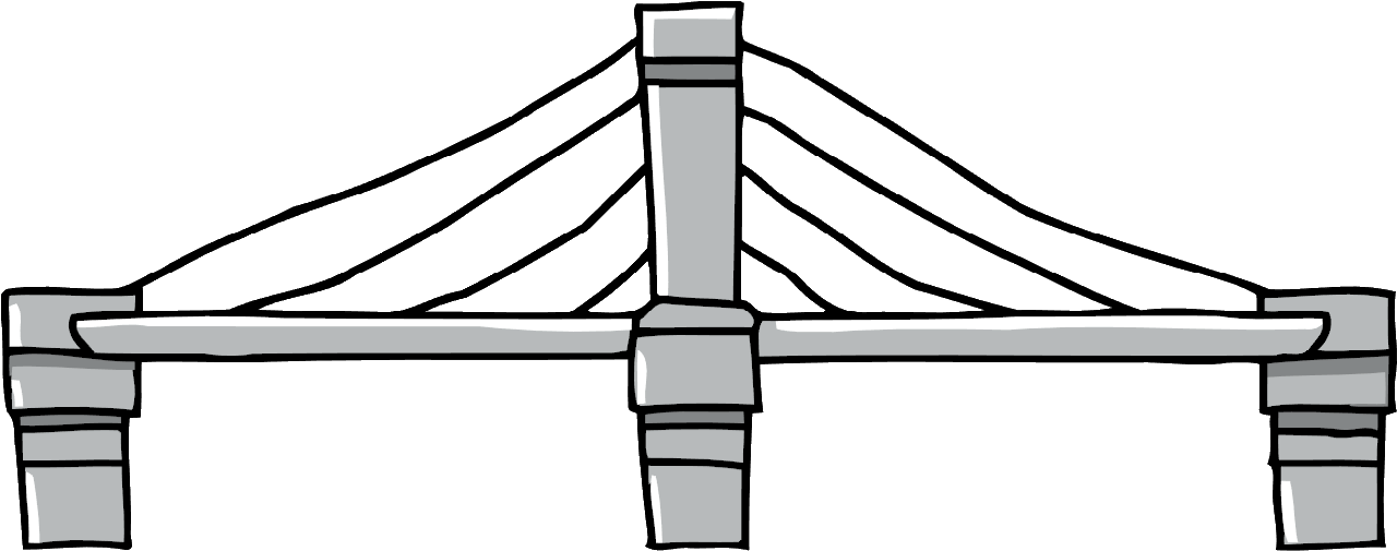 Suspension Bridge (1310x535), Png Download