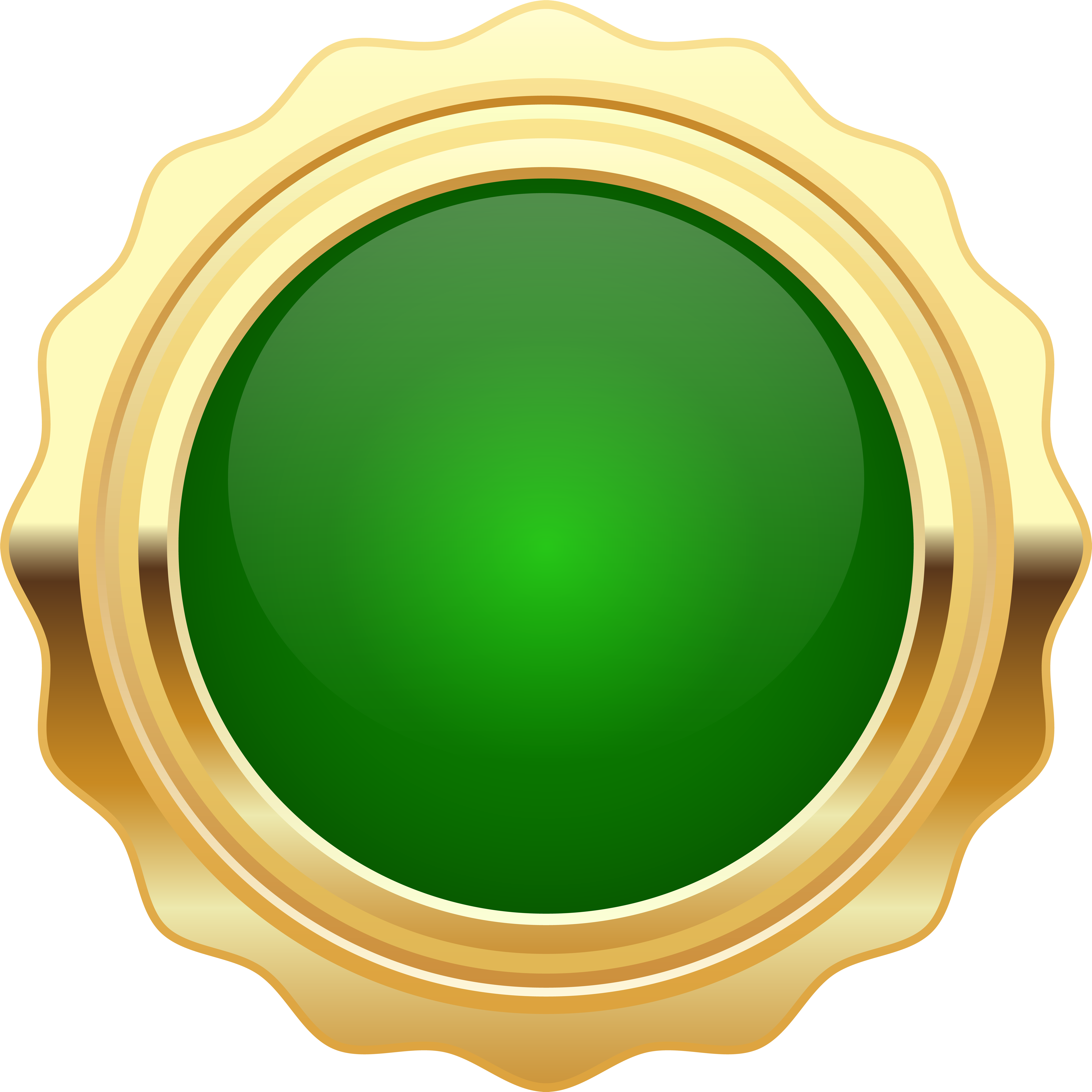 Clip Art Seal Green Gold Png Image (8000x8000), Png Download