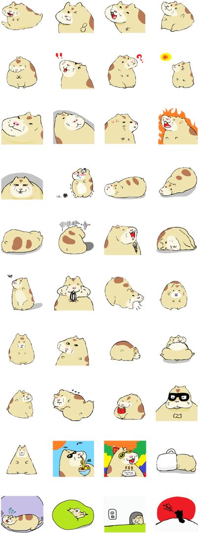 Japanese Yuru Kawaii Stickers (420x1121), Png Download