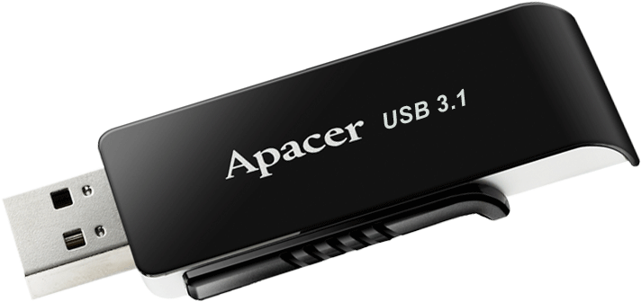 Ah350 Usb - Apacer Ah350 32gb Usb 3.0 Flash Drive - Black (960x500), Png Download