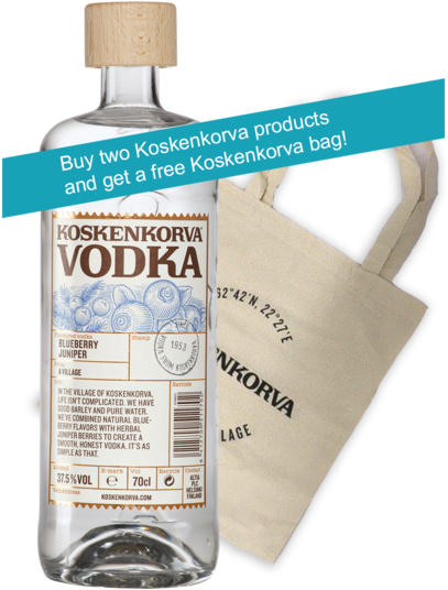 Koskenkorva Blueberry Juniper Vodka 70 Cl - Koskenkorva Vodka - Lemon Lime Yarrow Flavoured Vodka (600x600), Png Download