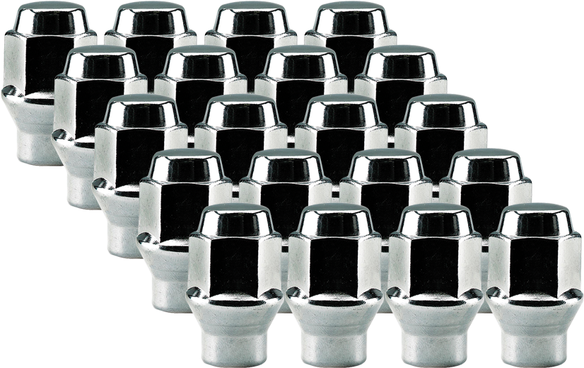 White Knight 7812-4 Chrome Et Bulge Lug Nut - 4 Piece (900x600), Png Download