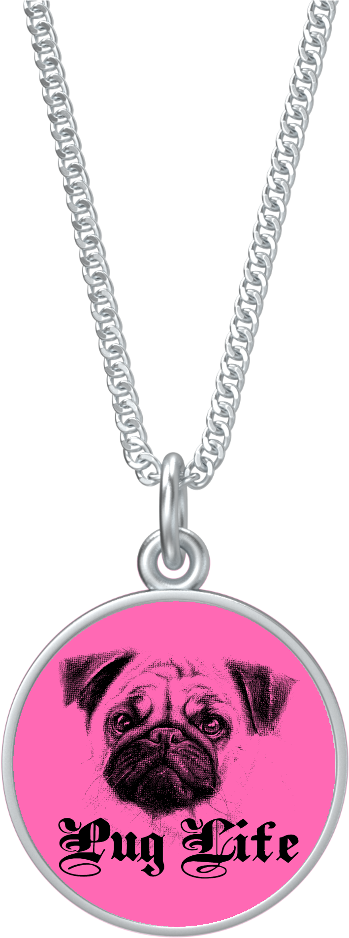 Beautiful Pug Life Necklace For Pug Dog Owners - Pug Life Pug Life Pug Life Flask (2000x2000), Png Download