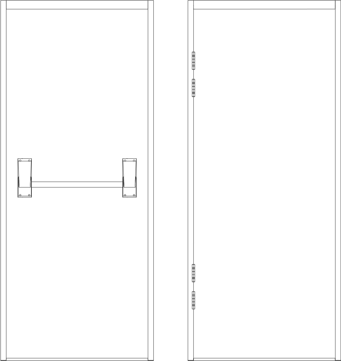 Single Fire Exit Doors - Door (1172x1240), Png Download