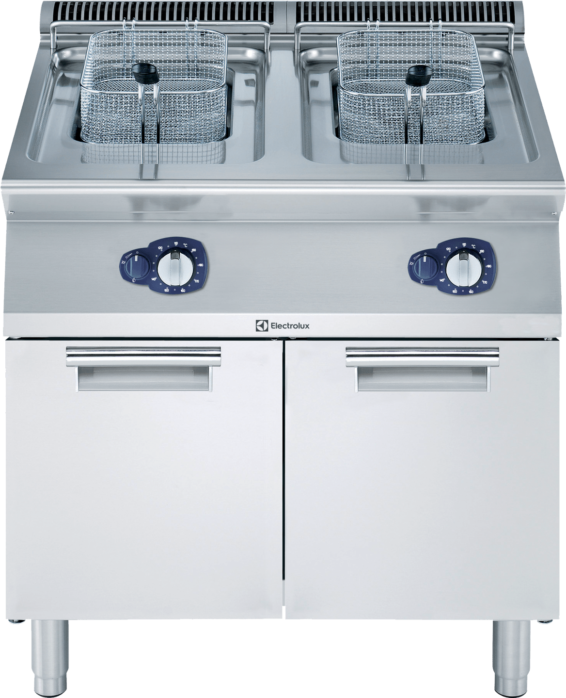 Two Wells Freestanding Gas Fryer - Double Well Deep Fryer (1343x1632), Png Download