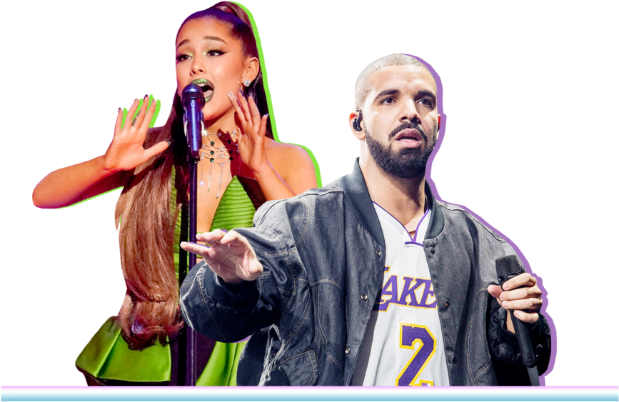 Photo Illustration Of Ariana Grande And Drake - Illustration (900x600), Png Download