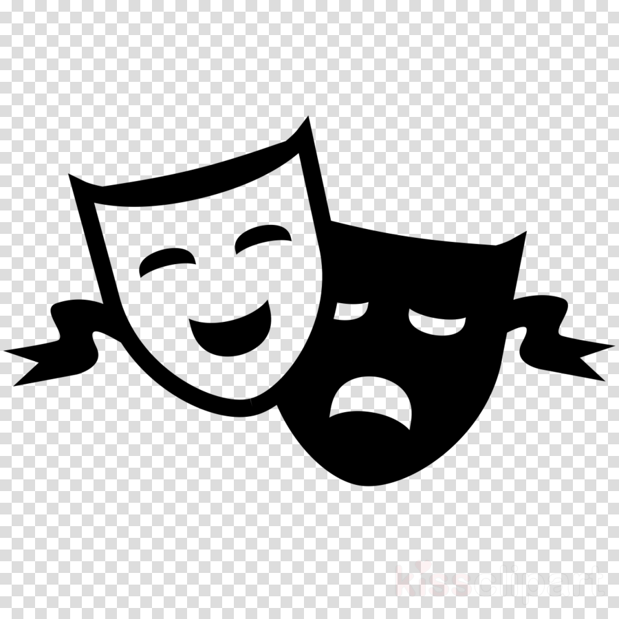 Download Drama Masks No Background Clipart Theatre - Drama Masks Transparent Background (900x900), Png Download