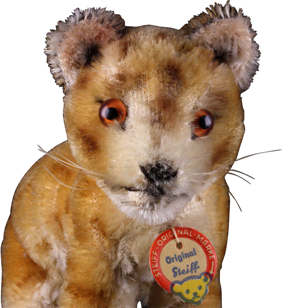 Rare Tiny Seated Steiff Mohair Lion Cub Wild Cat Id - Animal Figure (1023x1023), Png Download