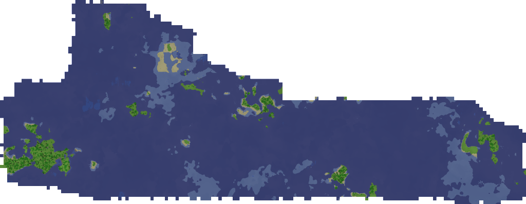 Big Ocean World - Biggest Minecraft World Map (1024x397), Png Download