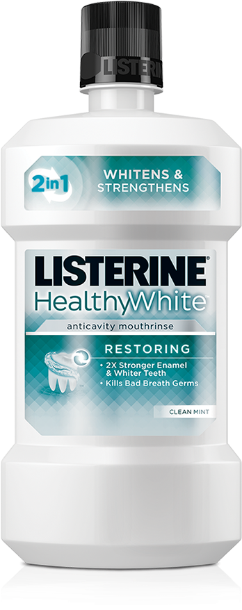 Listerine® Healthy White™ Restoring Anticavity Mouthrinse - Potassium Oxalate Mouth Rinse (930x930), Png Download