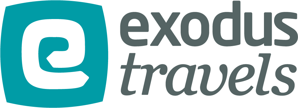 Exodus Logo Stacked Rgb Master Cs Web Only - Exodus Travels Logo (1115x479), Png Download