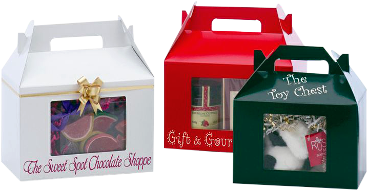 No Die & Plate Charge - Custom Gable Box W/ Built In Handle (9-1/2"x5"x3"), (736x526), Png Download