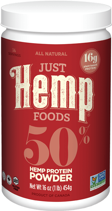 50% Canadian Hemp Protein Powder - Just Hemp Foods Hemp Protein Powder - 16 Oz (496x737), Png Download