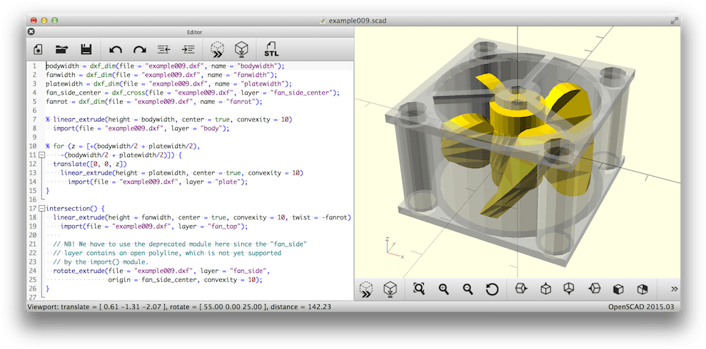 Download Openscad - 3d Printer Software (1000x501), Png Download