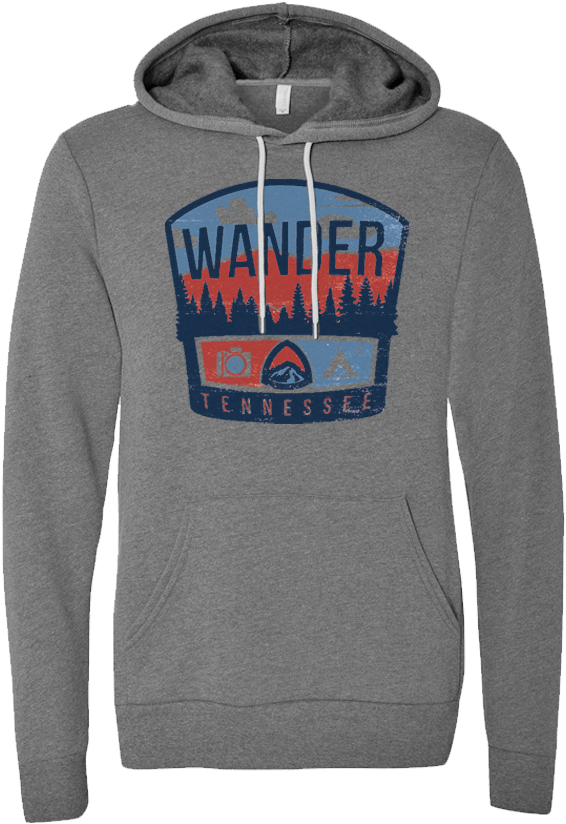 Wander Tennessee Tristar Adventures Hoodie Shirt Tshirt - Bella + Canvas Hooded Pullover Sweatshirt. 3719 (864x855), Png Download
