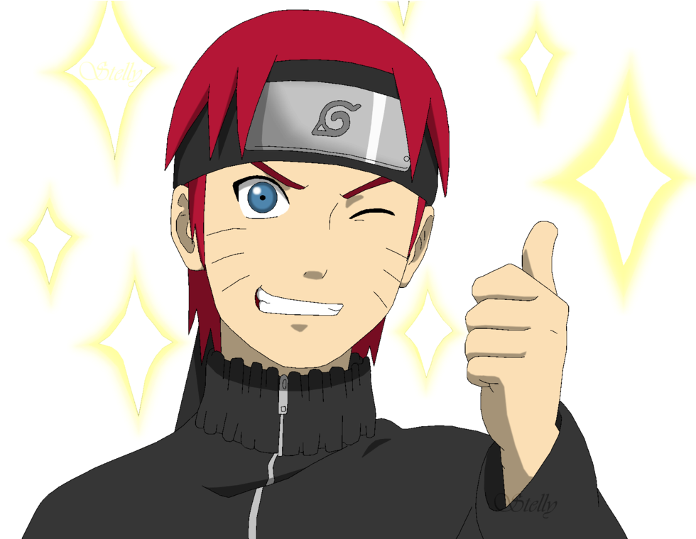 Naruto Hair Png Image Library Stock - Mom's Red Hair Naruto (1053x759), Png Download