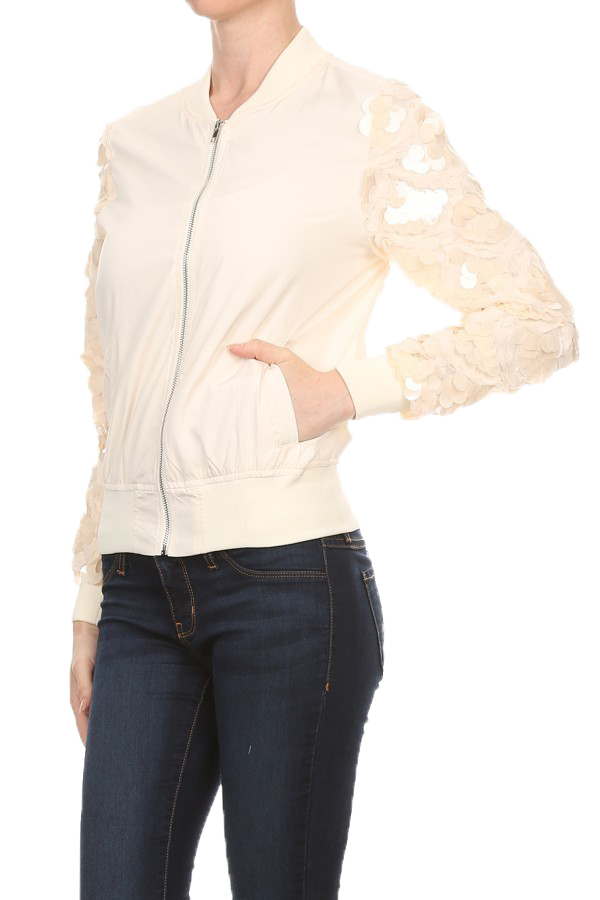 Sparkle On Bomber Jacket - Leather Jacket (600x900), Png Download