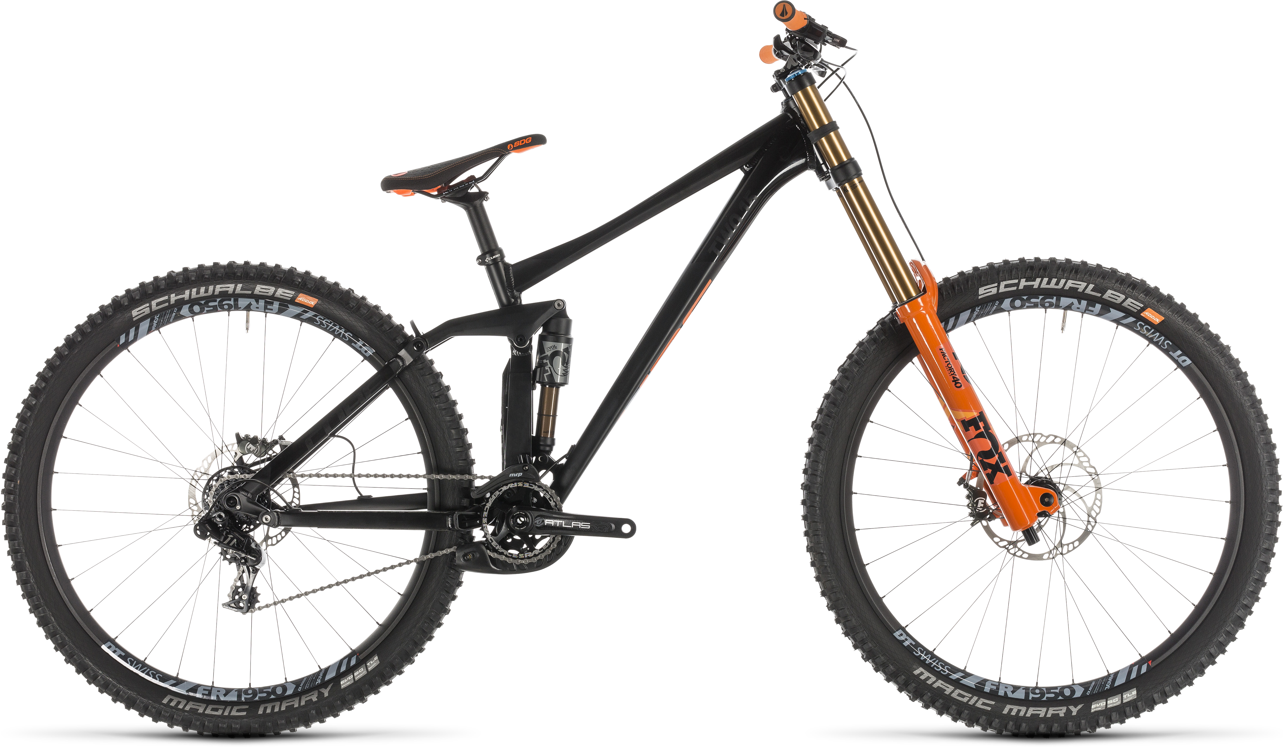 Cube Two15 Sl Black/orange 2019 Mountain Bike - Specialized Enduro Expert Evo 2013 (4500x2693), Png Download